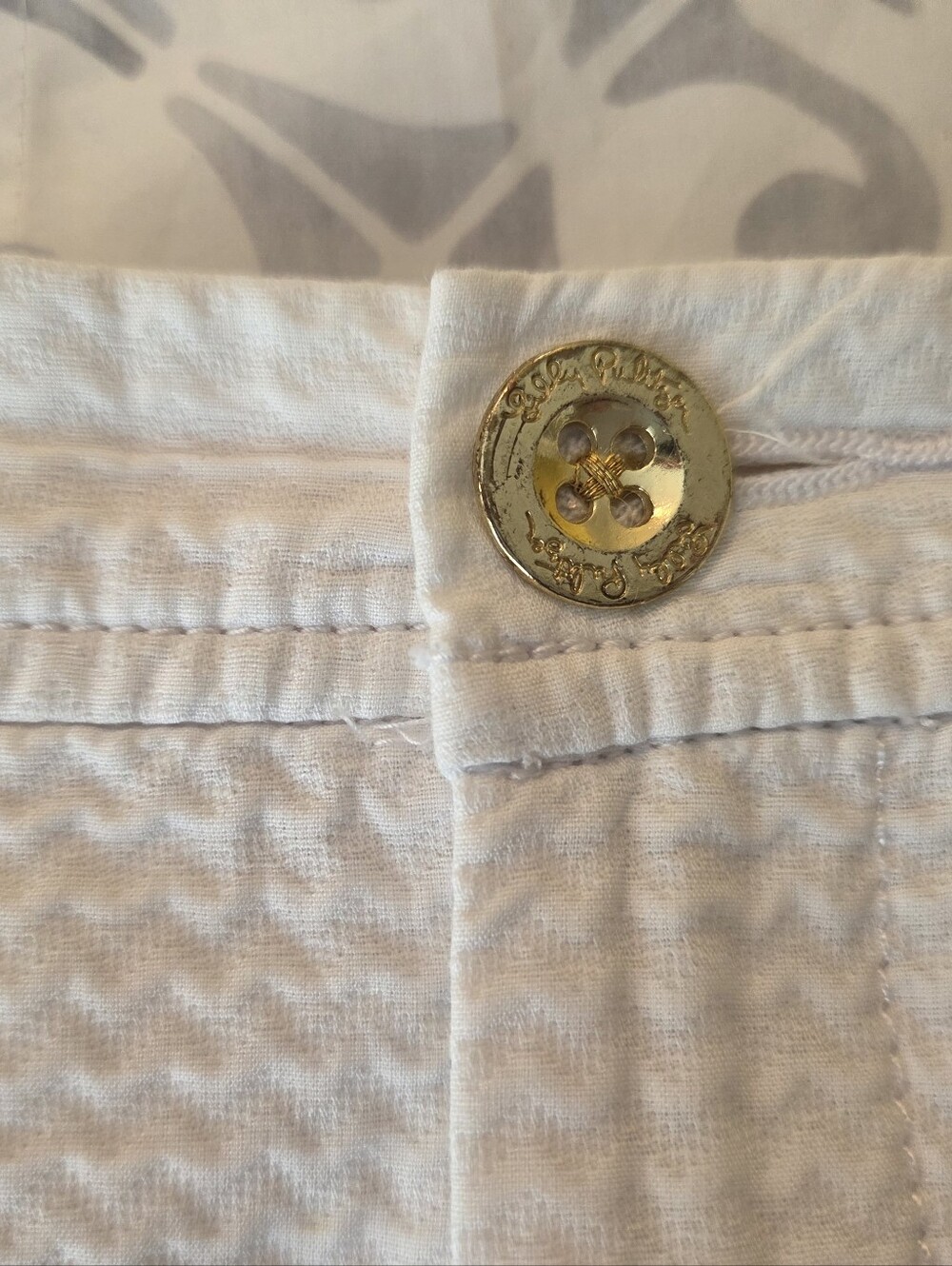 Womens Lilly Pulitzer Scalloped Hem White Mini Skort - Picture 3 of 5